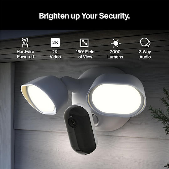 Arlo Floodlight-Überwachungssystem mit 2 Drahtlosen IP-Kameras, 4 MP,