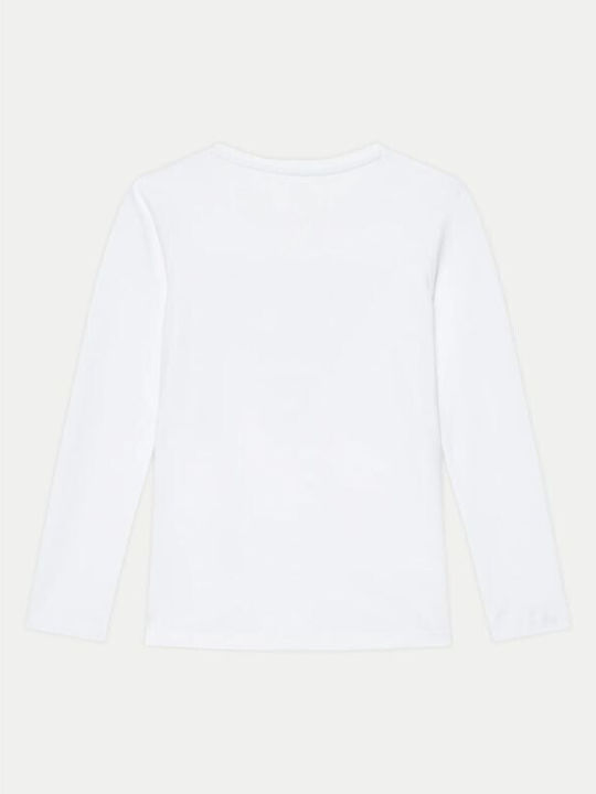 Guess Tricou alb pentru copii