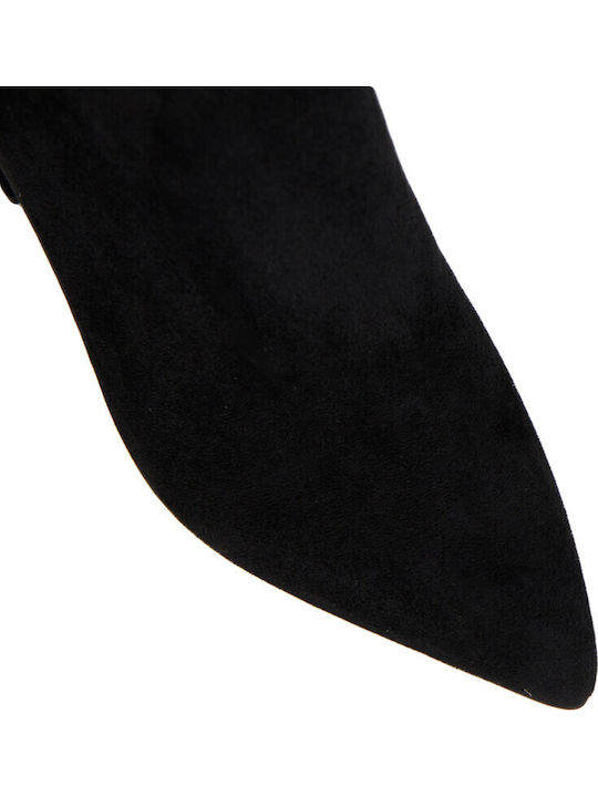 Cizme de damă din piele întoarsă negre