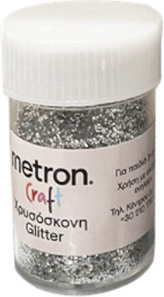 Metron Glitter Silver in Shaker Jar 8g Set of 24 Pieces