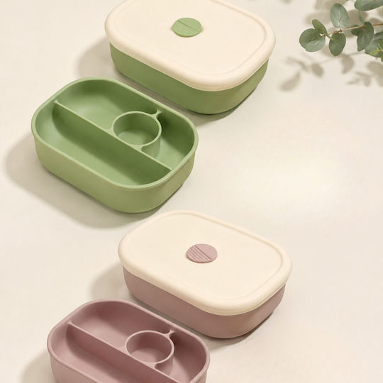 abo Kids' Food Container Made of Pink Silicone