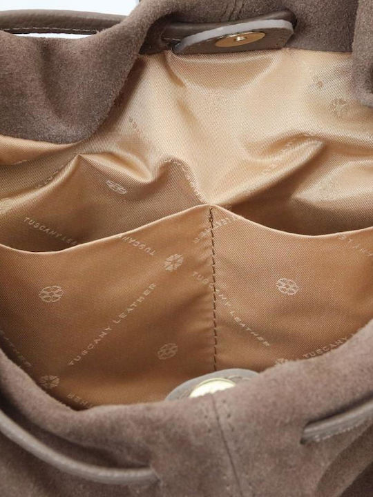 Leather Women's Shopper Bag Suede Dark Ash