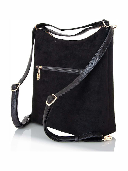 Damen-Schultertasche / Rucksack Schwarz
