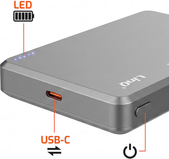 LinQ MagSafe Power Bank 10000mAh 22.5W με Θύρα USB-C Power Delivery Gray