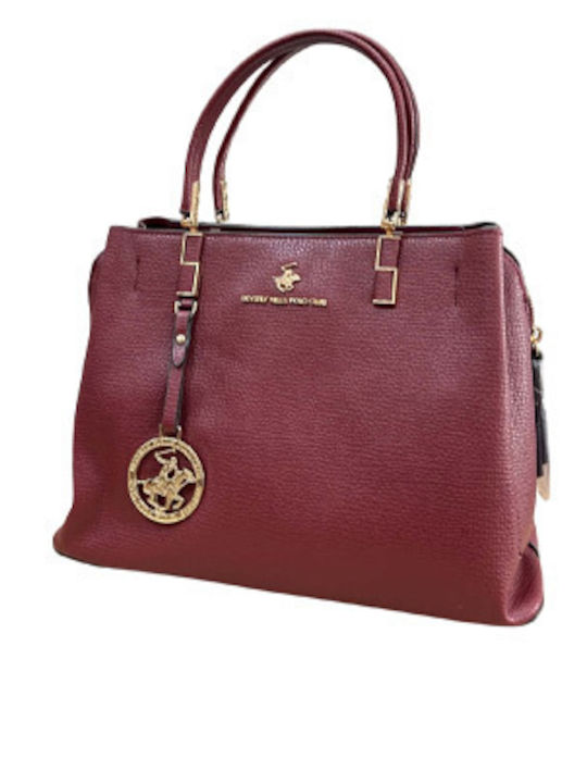 Burgunderrote Damenhandtasche BH-4711b