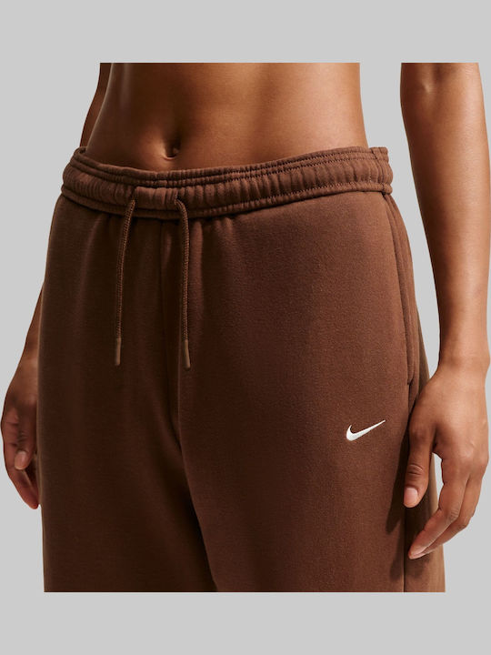 Studio Fleece Παντελόνι Φόρμας Fleece Καφέ