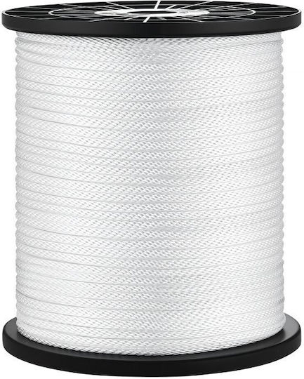 Vevor Σχοινί Πλεκτό 6.4mm 152m Πολυεστερικό Λευκό