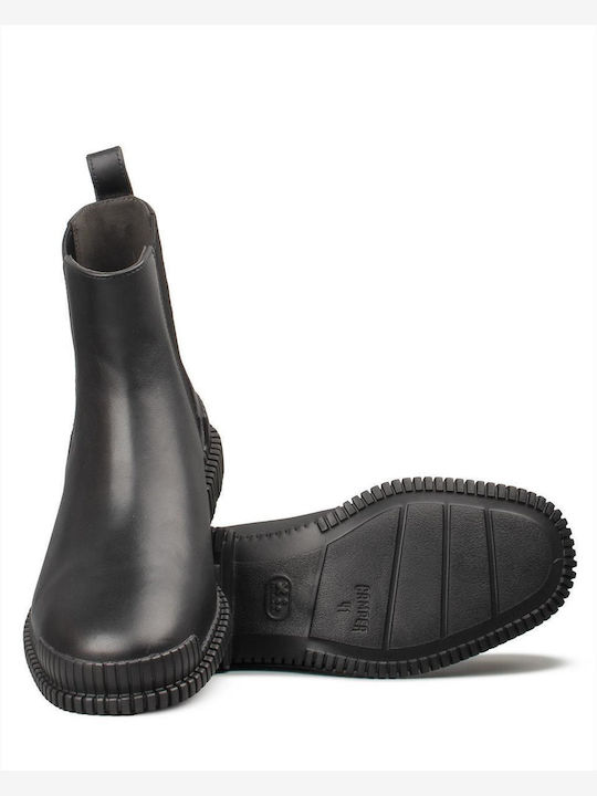 Pix Schwarze Chelsea-Stiefeletten aus Leder