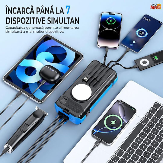 Linomag Соларна Външна Батерия 40000 mAh с 2 USB-A и 2 USB-C Изходни Порта