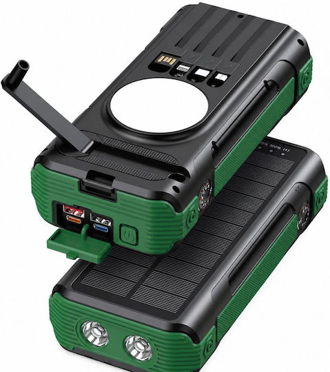 Linomag Ηλιακό Power Bank 40000mAh με 2 Θύρες USB-A και 2 Θύρες USB-C