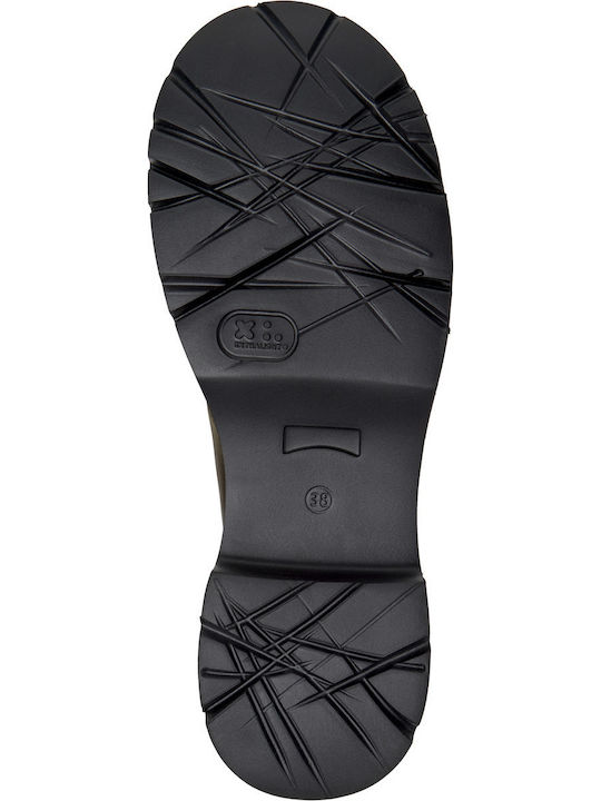 Milah Damen Lederstiefeletten Grün