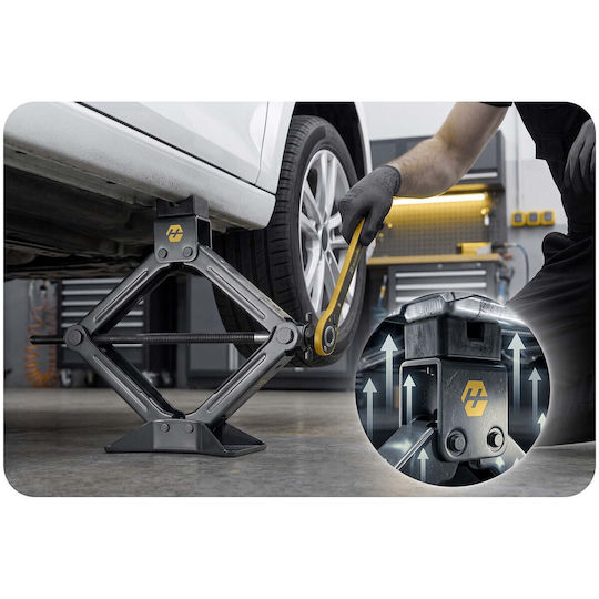 Humberg Hand-Operated Scissor Jack with Lifting Height up to 39 cm and Load Capacity up to 2 Tons