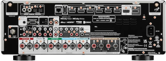 Marantz Cinema 60DAB Series 2 Home Cinema Amplifier 4K/8K 7.2 Channels 100W/8Ω 140W/6Ω with HDR and Dolby Atmos Silver