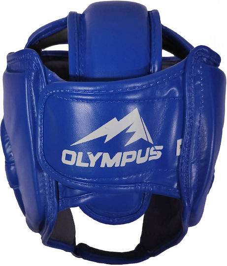 Olympus Sport Boxhelm für Erwachsene Offener Typ aus synthetischem Leder Blau