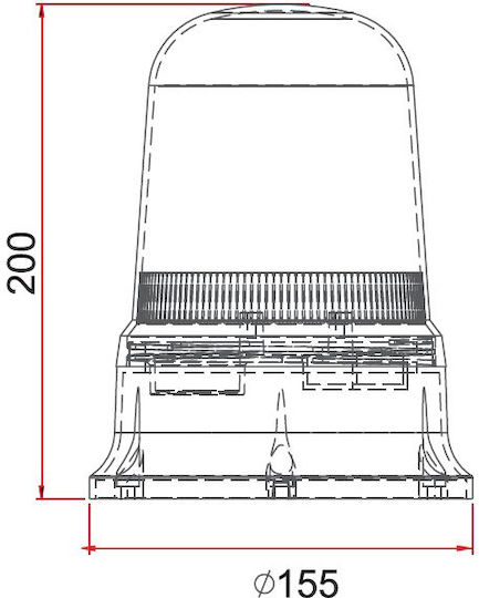 Ayfar Автомобилен Фар LED 12 / 24V с Оранжево Осветление