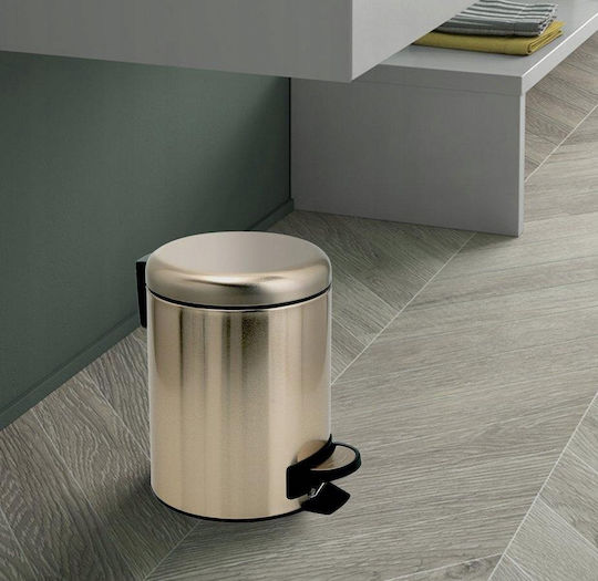 Inox Καλαθάκι Μπάνιου Soft Close 3lt Χρυσό