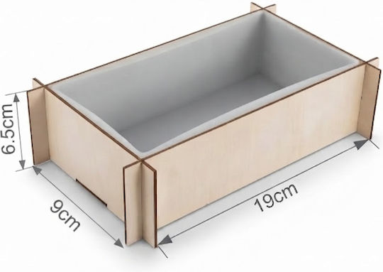 Silikonform für Seifen Rechteckig 19x9x6,5 cm