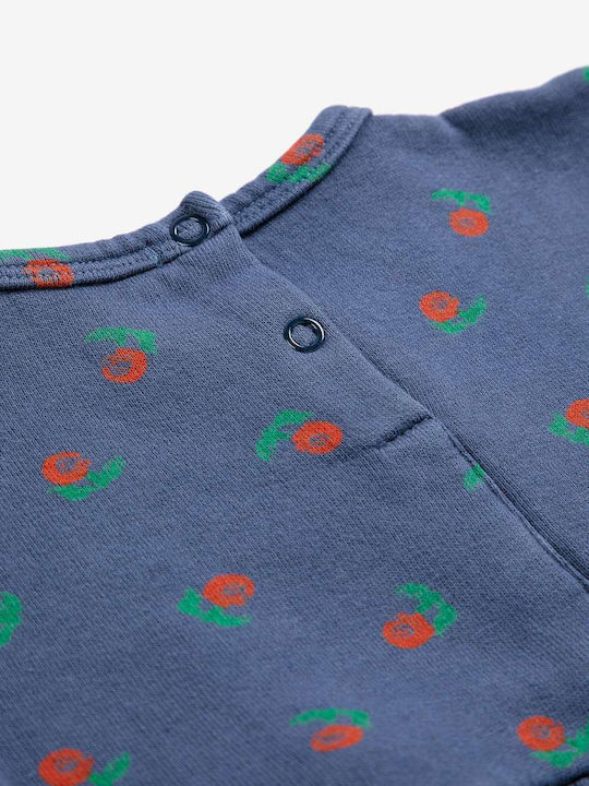 Bloom Allover Rochie Sport Albastră cu Mâneci Lungi pentru Copii