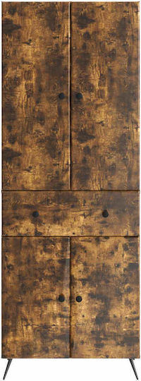 Biblioteci din Lemn de Stejar Afumat (2 buc.) 66x34,5x90 cm