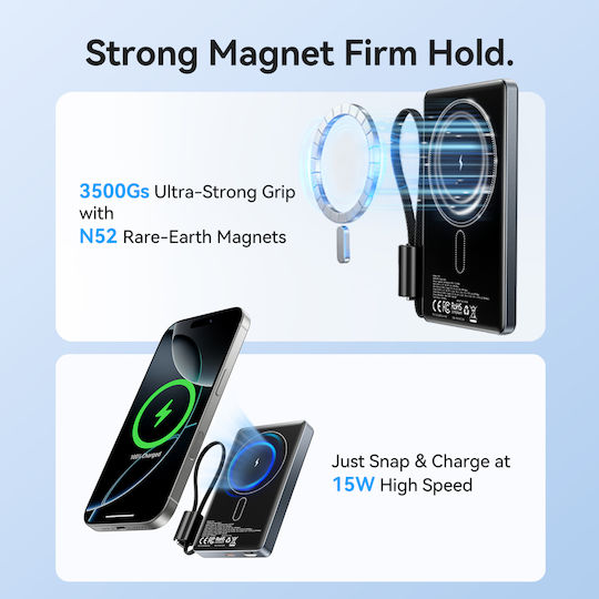 Vention MagSafe Power Bank 10000mAh 22.5W με Θύρα USB-C Charcoal Grey