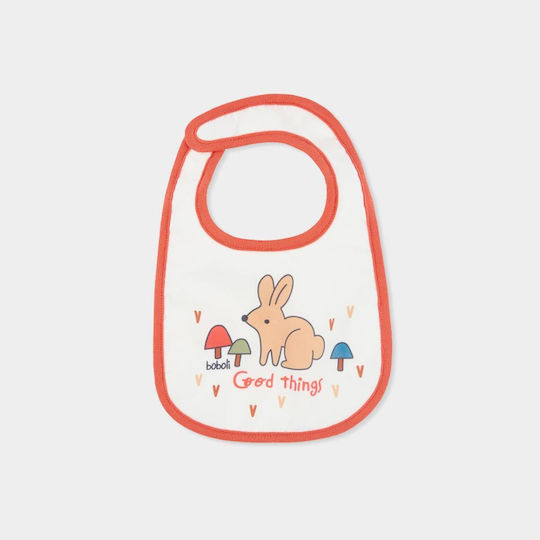 Boboli Fabric Bibs Ecru 2 Pieces
