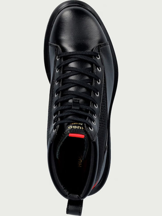 Nash Leather Black Combat Boots