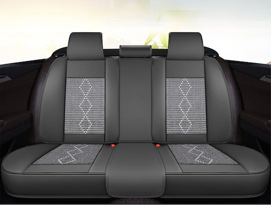 CarGuard Σετ Καλύμματα Αυτοκινήτου Δερματίνη Μαύρα