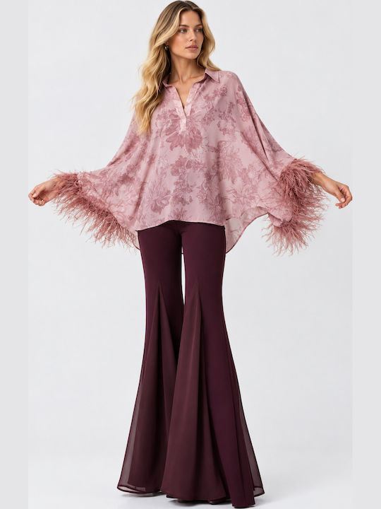 Women's Long Sleeve Blouse Pink