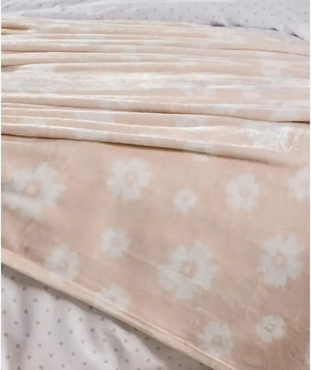 Kentia Одеяло от флийс Розово - Бяло 220x160см