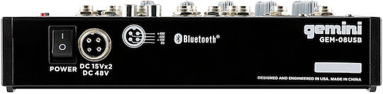Gemini Mixer Analogic cu 8 Canale și Bluetooth