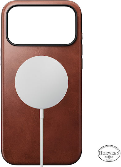 Nomad Modern Bumper Leder / Gehärtetes Glas / Kunststoff / Silikon Beige (iPhone 18 Pro / 17 Pro)