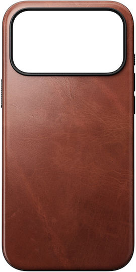 Nomad Modern Bumper Leder / Gehärtetes Glas / Kunststoff / Silikon Beige (iPhone 18 Pro / 17 Pro)