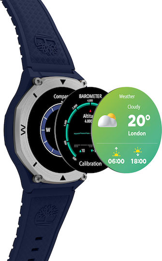 Timberland Trail Force S2 50 mm Smartwatch cu Monitor de Ritm Cardiac (Maro)