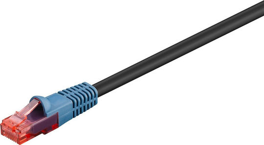 Goobay U/UTP Кат.6 (Gigabit) Мрежов Кабел Ethernet 20м Черен