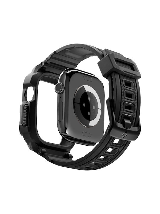 Spigen Husă din Silicon Neagră pentru Apple Watch 12 46 mm