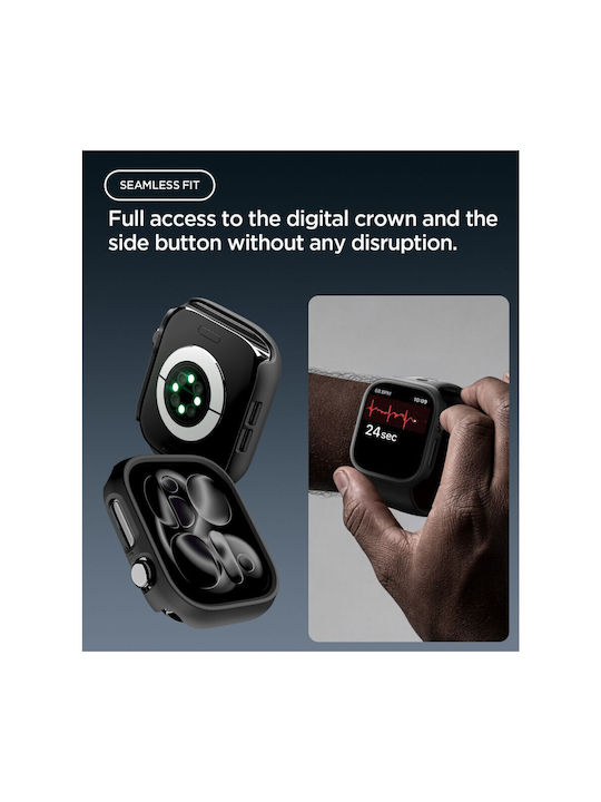 Spigen Kunststoffgehäuse in Schwarz für Apple Watch 12 (46 mm)