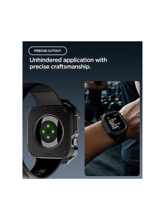 Spigen Θήκη Σιλικόνης σε Μαύρο χρώμα για Apple Watch 12