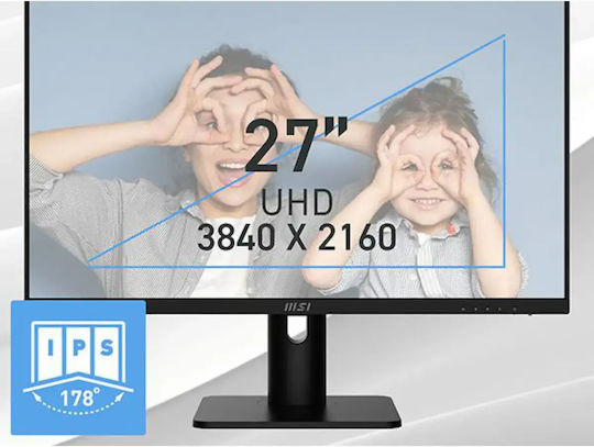 MSI Pro MP273UPDE E6 IPS HDR Monitor 27" 4K 3840x2160 with 4ms GTG Response Time Silver