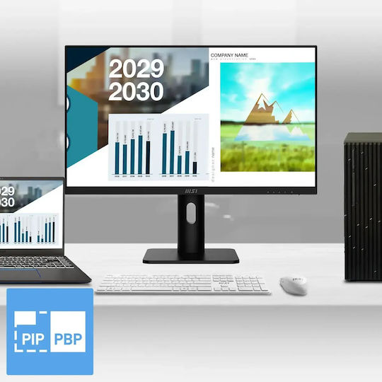 MSI Pro MP273UPDE E6 IPS HDR Monitor 27" 4K 3840x2160 with 4ms GTG Response Time Silver