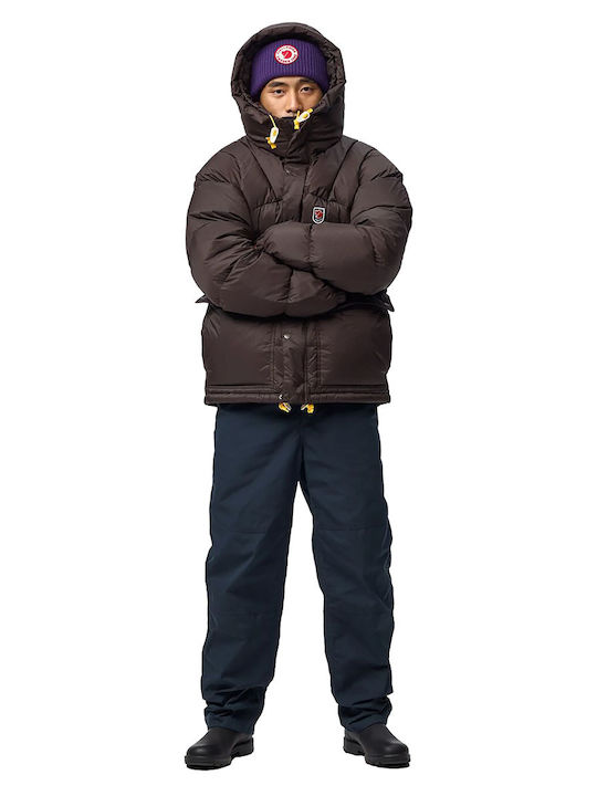 Expedition Down Lite Winter Synthetic Leather Windproof Brown Jacket