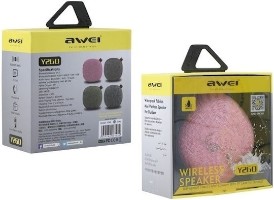 Awei Y260 Bluetooth Speaker 3W with Battery Life up to 3 hours Gray