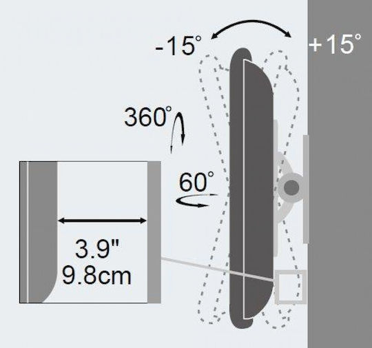 Stell Accessories SHO 1100 Βάση Τηλεόρασης Τοίχου έως 30" και 23kg