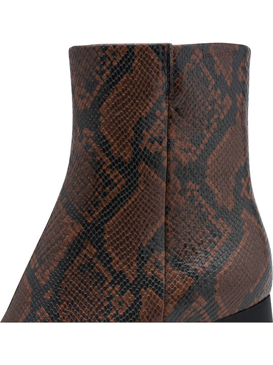 Braune Damen-Lederstiefeletten