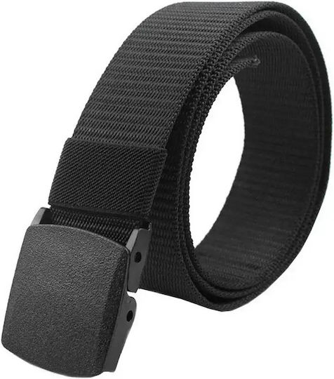 Στρατιωτική Ζώνη Ιμάντας 120 Cm Polyester Πλαστική Πόρπη – Μαύρη