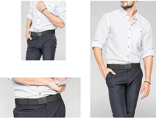 Στρατιωτική Ζώνη Ιμάντας 120 Cm Polyester Πλαστική Πόρπη – Μαύρη