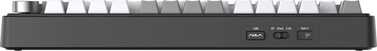 Aula F75HE Kabelloses Gaming-Tastatur 75% mit Magnetischen Schaltern und RGB-Beleuchtung Englisch US Schwarz/Grau