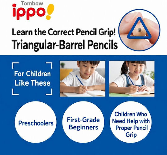 Tombow Ippo Pastel Wooden Pencils 12pcs 2b Triangular Correct Holding Mp-sepb01-2b 4901991023954