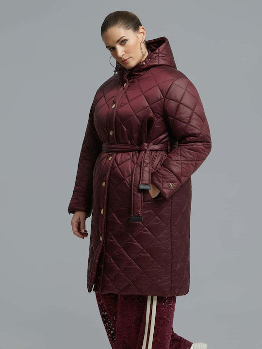 Дамско Puffer яке Бордо
