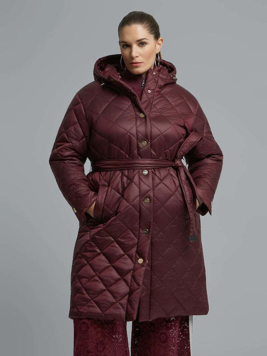 Дамско Puffer яке Бордо