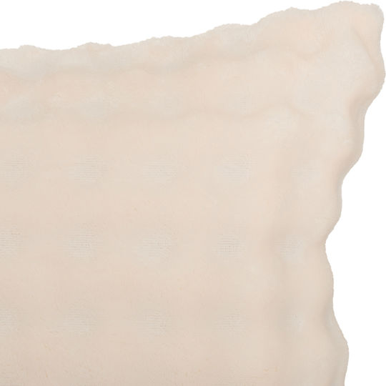 Μαξιλάρι Καναπέ A-s Zephy από Γούνα Ivory 40x40εκ.